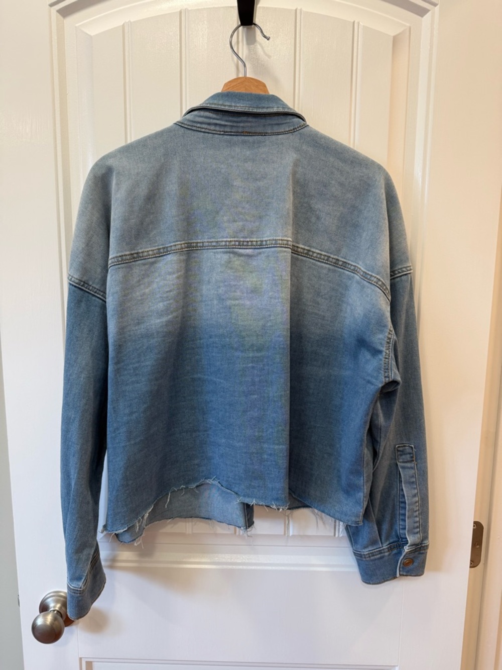 Tribal Light Blue Denim Jean Jacket with Chest Pockets - Picture 3 of 5